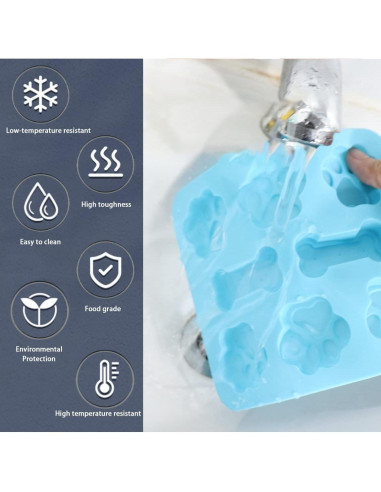 Moldes de Silicona para Golosinas de Perro Juinelate 2 en 1
