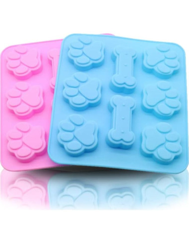 Moldes de Silicona para Golosinas de Perro Juinelate 2 en 1