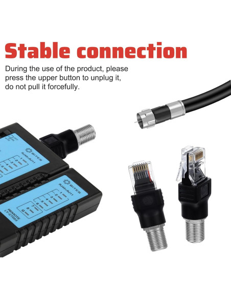 Adaptador Coaxial a Ethernet Alrhso F hembra a RJ45 macho 2 Pcs