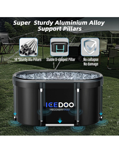 Bañera de Hielo Ovalada Susbie 129 Galones Portátil