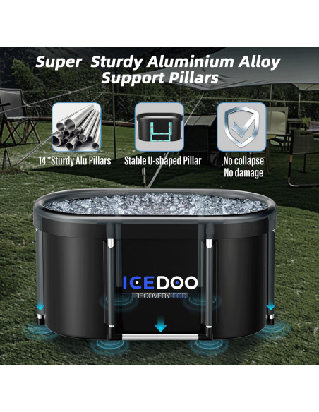 Bañera de Hielo Ovalada Susbie 129 Galones Portátil