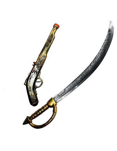 Set Pirata Joyin: Espada 71 cm y Pistolera 40 cm