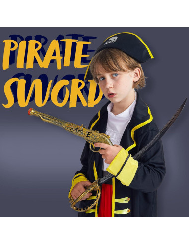 Set Pirata Joyin: Espada 71 cm y Pistolera 40 cm