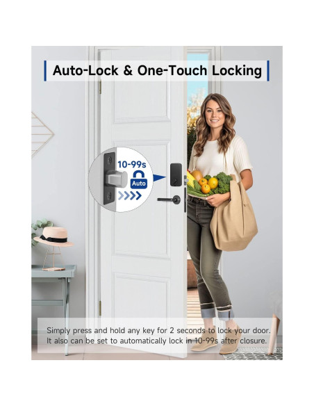 Cerradura Electrónica HOSOM Huella Digital Bronce Aceitado