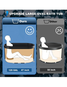 Bañera de Hielo Pontuss 129L Ovalada Portátil 2