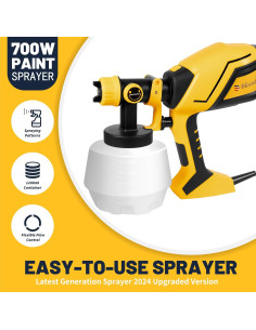 Pulverizador de pintura BLOSSED 700W 1200ml 5 boquillas 2