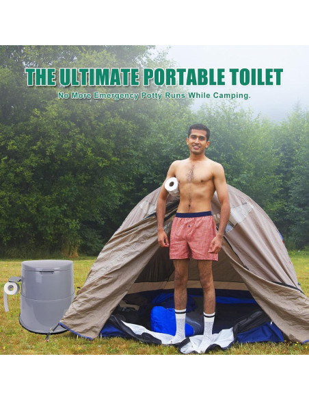 Inodoro Portátil Axidou Plegable con Cubo Desmontable