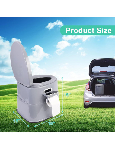 Inodoro Portátil Axidou Plegable con Cubo Desmontable