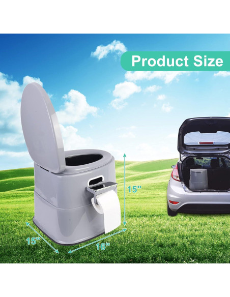 Inodoro Portátil Axidou Plegable con Cubo Desmontable