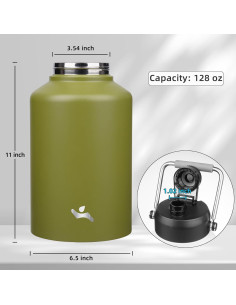 Jarra de Agua Aislada Konokyo 3.78L Verde Bosque con Asa 2