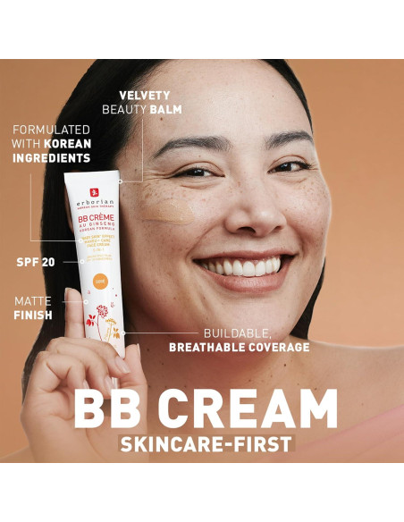 Crema BB Erborian Ginseng 28g SPF Acabado Mate Suave