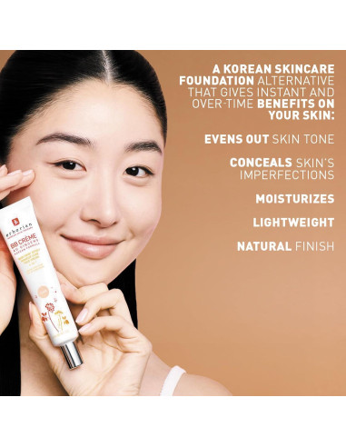 Crema BB Erborian Ginseng 28g SPF Acabado Mate Suave