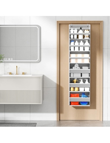 Organizador Colgante Mefirt 6 Estantes Gris para Puerta