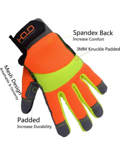 Guantes de Trabajo HLDD HANDLANDY Unisex con Pantalla Táctil 2