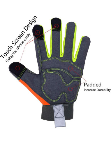 Guantes de Trabajo HLDD HANDLANDY Unisex con Pantalla Táctil