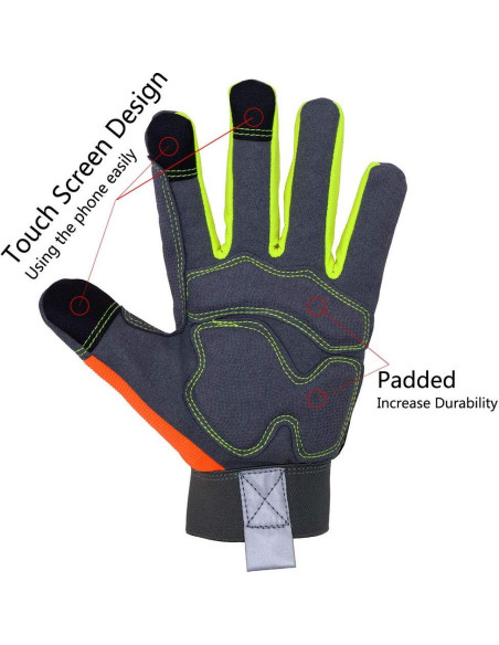 Guantes de Trabajo HLDD HANDLANDY Unisex con Pantalla Táctil