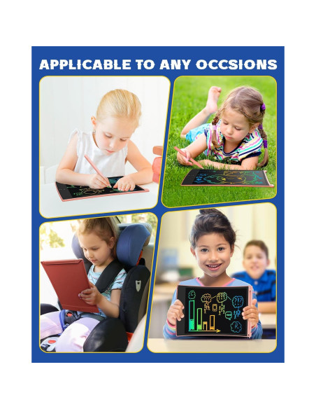 Tableta de Escritura LCD Bravokids 21.6 cm Rosa para Niños