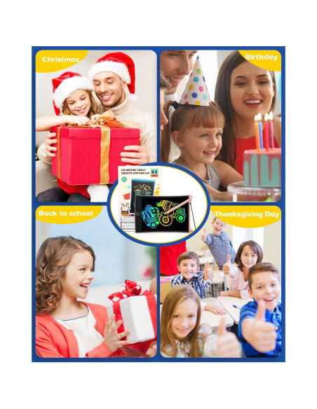 Tableta de Escritura LCD Bravokids 21.6 cm Rosa para Niños