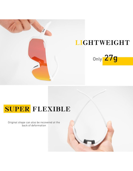 Gafas de Ciclismo KAPVOE K62 Polarizadas UV400 para Deportes