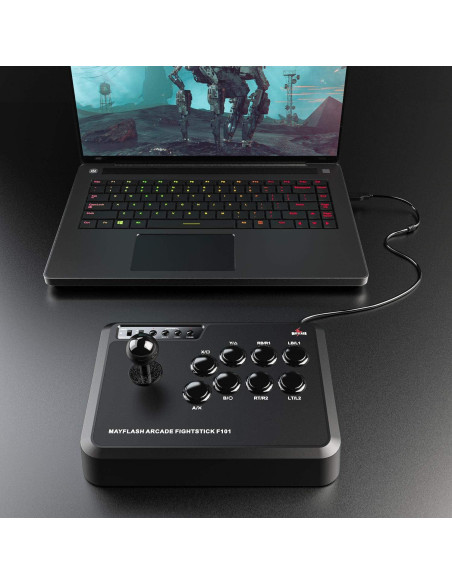 MAYFLASH Arcade Fighting Stick F101 para Switch/PC/PS3