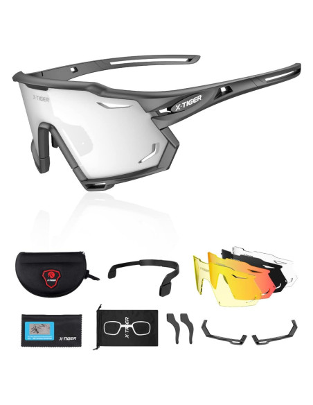 Gafas de Ciclismo X-TIGER con 5 Lentes Intercambiables