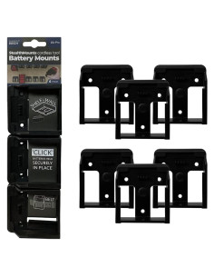 Soporte de Batería Bosch 18V StealthMounts - 6 Piezas, Negro