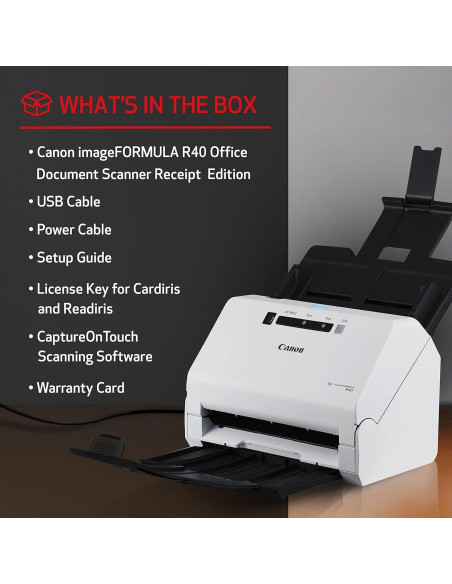 Escáner de Documentos Canon R40 Edición Recibos 2.80 kg