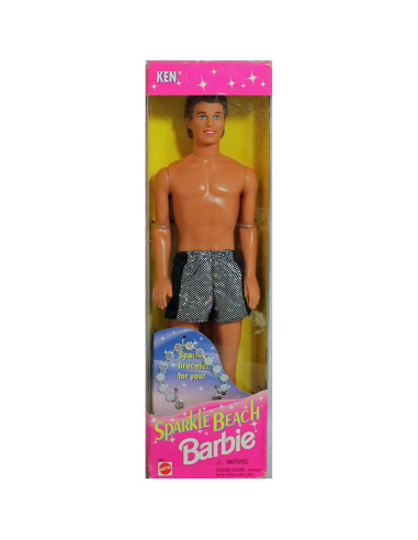 Muñeca Barbie Ken Playa Brillante Mattel con Pulsera