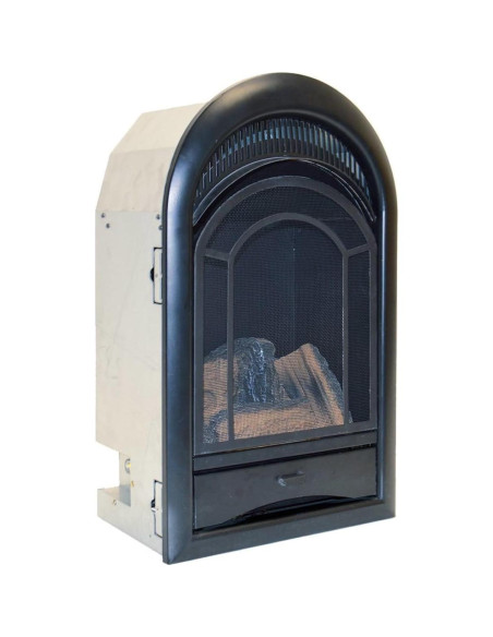 Inserto Chimenea Gas ProCom Doble Combustible 10000 BTU Negro