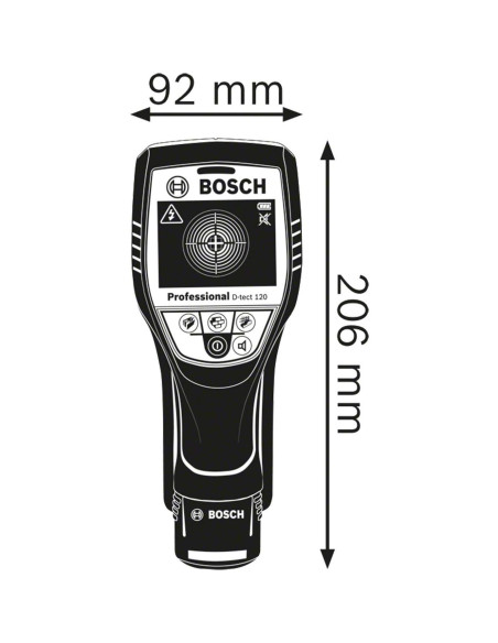 Escáner de Pared y Suelo Bosch D-tect 120 Profesional