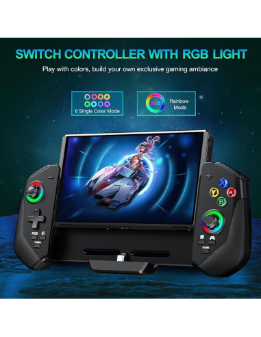 Controlador Inalámbrico MystNova para Nintendo Switch - Negro