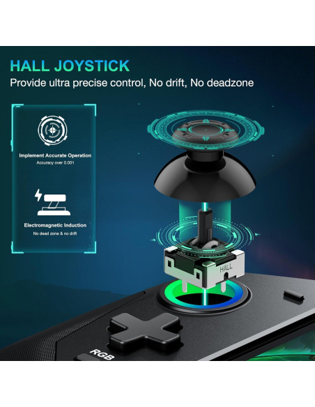 Controlador Inalámbrico MystNova para Nintendo Switch - Negro