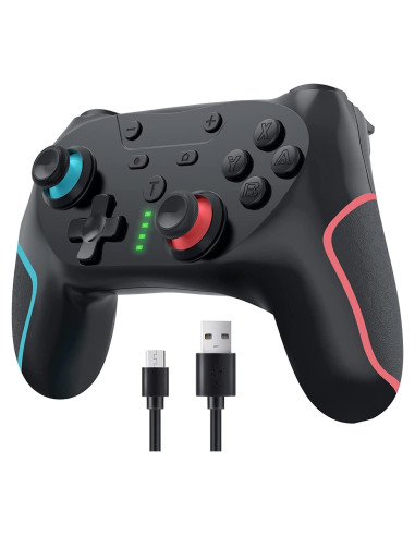 Controlador Inalámbrico Matbip SW02 para Nintendo Switch - Azul y Rojo