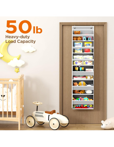 Organizador Colgante Mefirt 6 Estantes Gris para Puerta