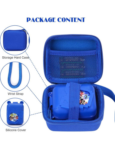 Funda de silicona y transporte para Bitzee Disney Azul