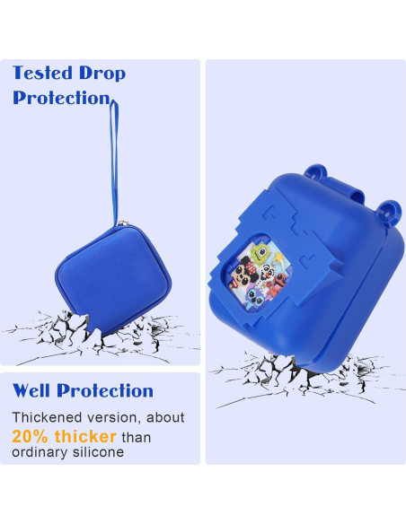 Funda de silicona y transporte para Bitzee Disney Azul