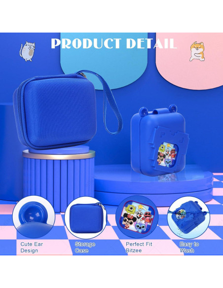 Funda de silicona y transporte para Bitzee Disney Azul