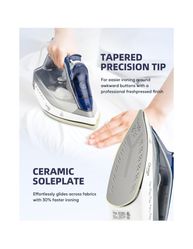 Plancha de vapor OMAIGA 1750W con suela de cerámica 400ml