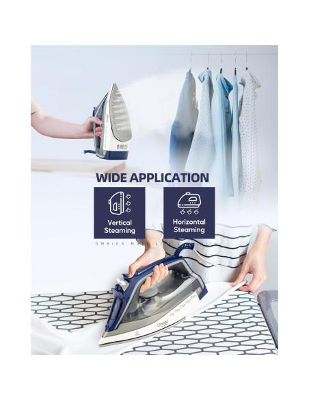 Plancha de vapor OMAIGA 1750W con suela de cerámica 400ml