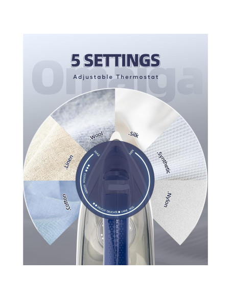 Plancha de vapor OMAIGA 1750W con suela de cerámica 400ml