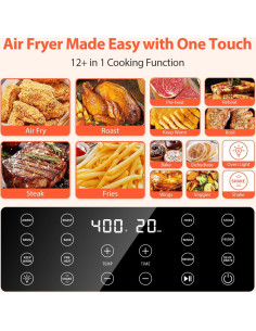 Freidora de Aire Beelicious Pro 5.5L Digital 12 en 1 Negra 2