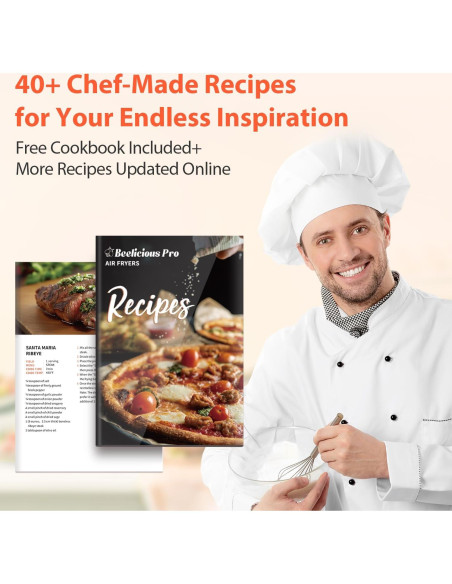 Freidora de Aire Beelicious Pro 5.5L Digital 12 en 1 Negra