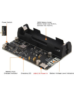 Placa de Expansión UPS Geekworm X306 V1.3 para Raspberry Pi Zero 2W 2