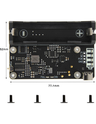 Placa de Expansión UPS Geekworm X306 V1.3 para Raspberry Pi Zero 2W