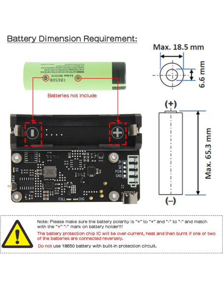 Placa de Expansión UPS Geekworm X306 V1.3 para Raspberry Pi Zero 2W