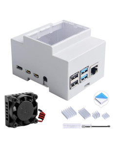Caja GeeekPi para Raspberry Pi 4 con Ventilador y Disipadores