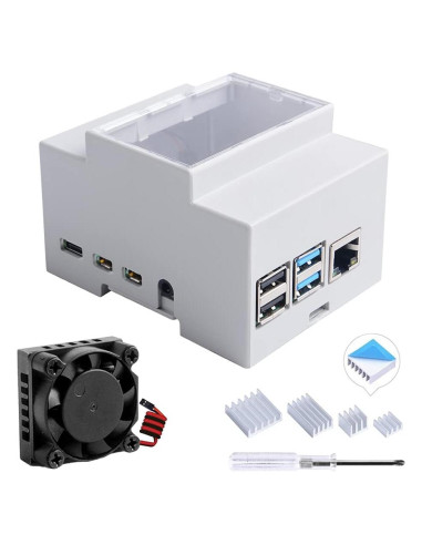 Caja GeeekPi para Raspberry Pi 4 con Ventilador y Disipadores