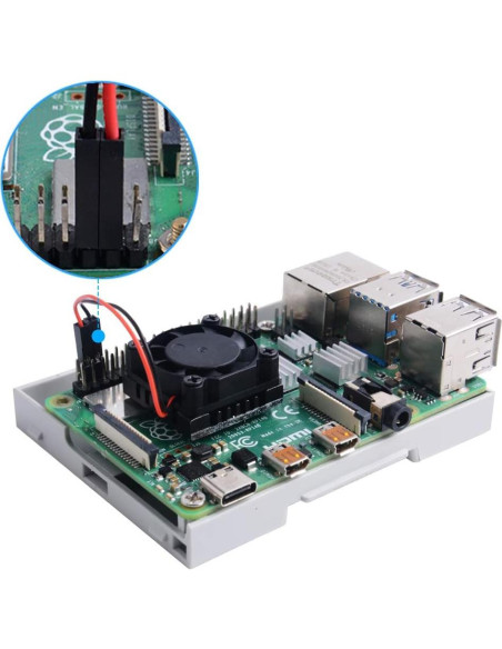 Caja GeeekPi para Raspberry Pi 4 con Ventilador y Disipadores