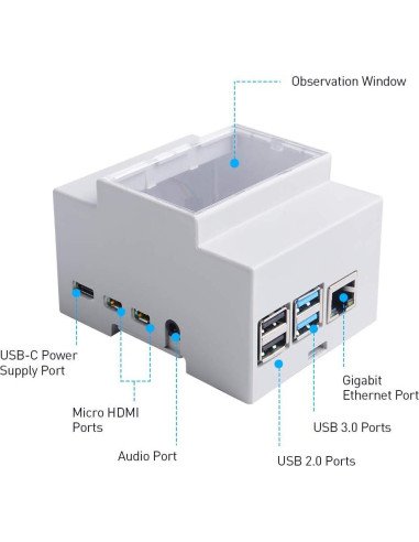 Caja GeeekPi para Raspberry Pi 4 con Ventilador y Disipadores