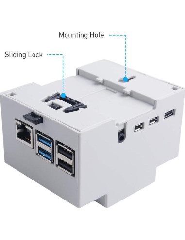 Caja GeeekPi para Raspberry Pi 4 con Ventilador y Disipadores